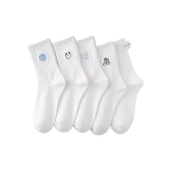 MIIOW Mid Calf Socks Unisex 5 Pack