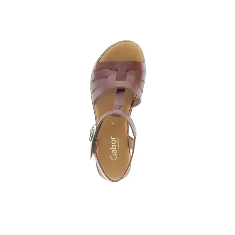 Gabor Comfort Roman Sandals 5cm Women's Brown-3