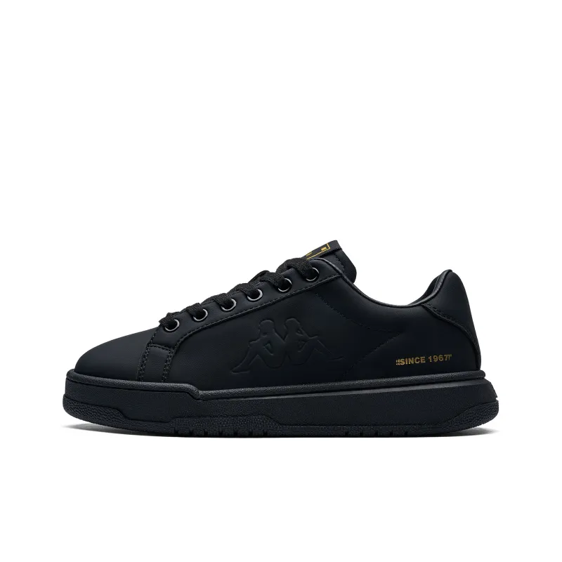 Kappa Back to Back Anti Slip Wear Resistant Low Top Skateboard Shoes Unisex Black-0