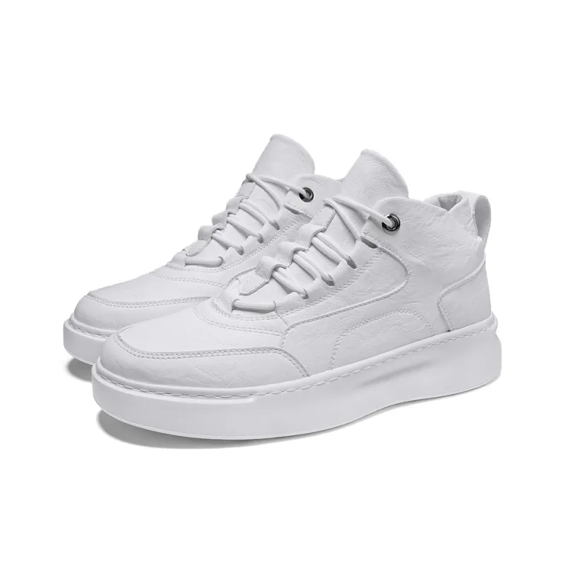 Jerden Smith Abrasion Resistant Balance Cushioning Mid Top Skateboard Shoes Men's White-2