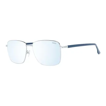 BMW Metal Square Sunglasses Men's Silver