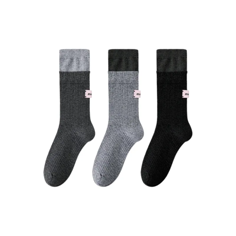 MADALLO Knee High Socks Women's 3 Pack Mixed Color-0
