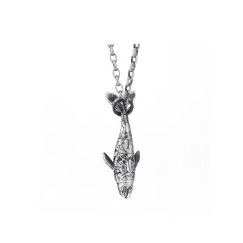 Silver Art Sterling Silver 999 Designer Bell Necklace Men's