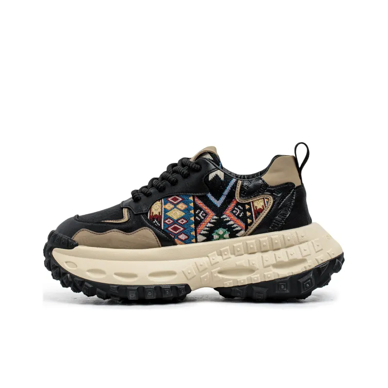 NANJIREN Cushioning Height Increasing Abrasion Resistant Breathable Slip Resistant Low Top Chunky Sneakers Men's-8