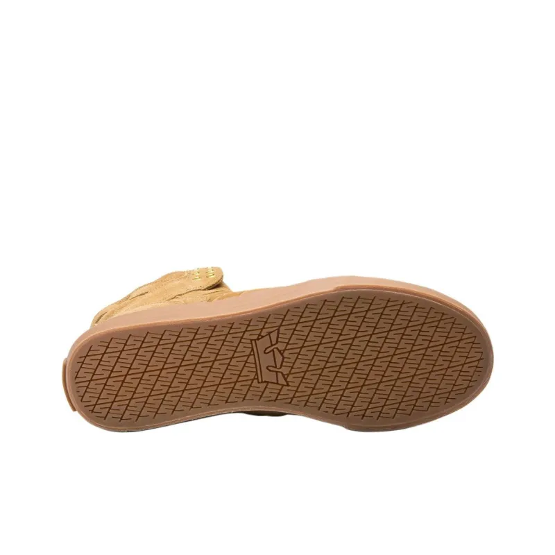 SUPRA Anti Slip Wear Resistant High Top Skateboard Shoes Unisex Brown-3