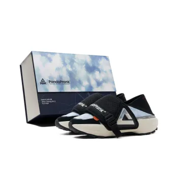 PandaPrank x PEAK Cushioning Abrasion Resistant Height Increasing Thermal Mat Low Top Casual Shoes Unisex Blue Black