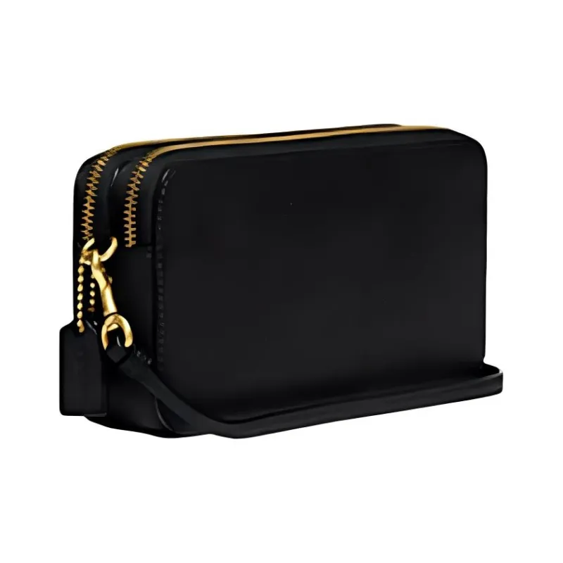 COACH Kira Pebbled Leather Shoulder Bag, Crossbody Bag Women's Black-1