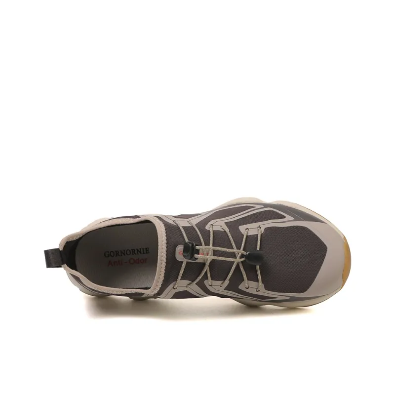 GORNORNIE Wear resistant, Lightweight, Breathable, And Non slip. Low Top Outdoor Shoes Men's Dark Brown Sand-2