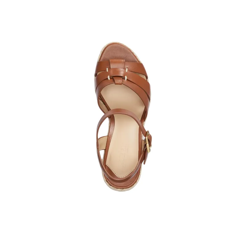LAUREN RALPH LAUREN Soffia Strap Sandals 7cm Women's Brown-4