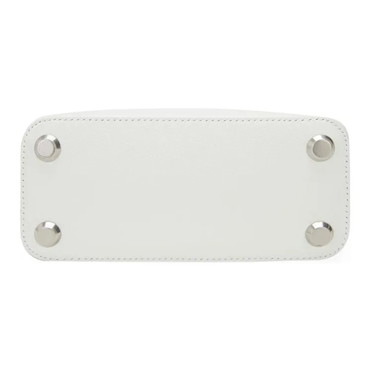 Balenciaga Ville Cow Leather One Shoulder Handbags Small Size Women's White-2