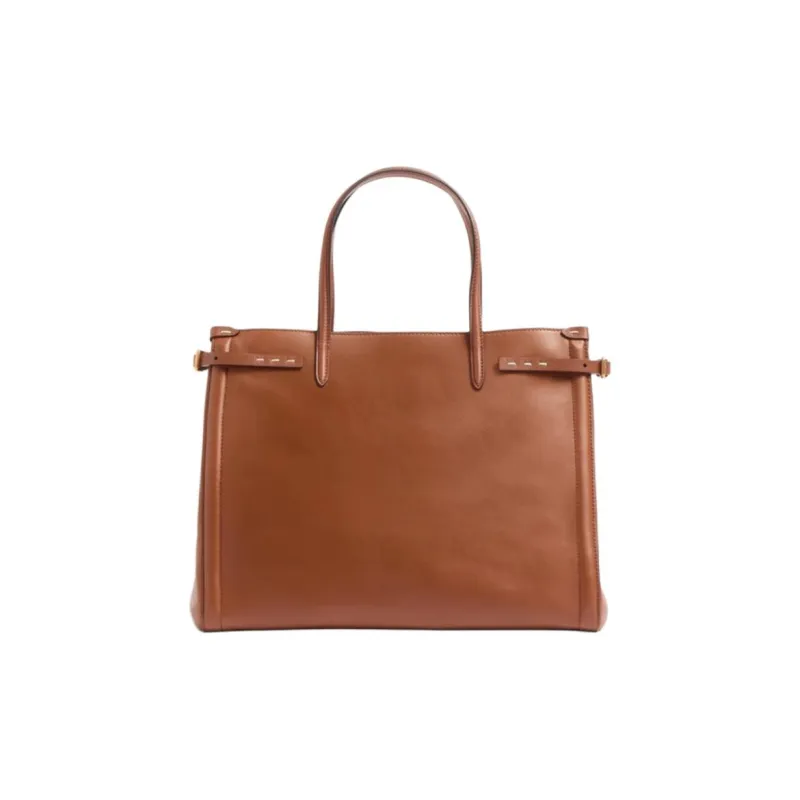 Valentino Calfskin Handbag Medium Size Men's Tobacco-3