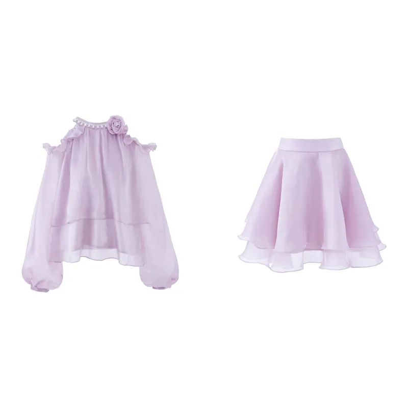 Blovelan Skirt Set Women's Mist Glow Purple-1