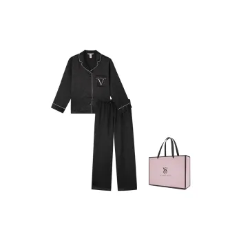 Victoria's Secret Pajama Set Women's Black