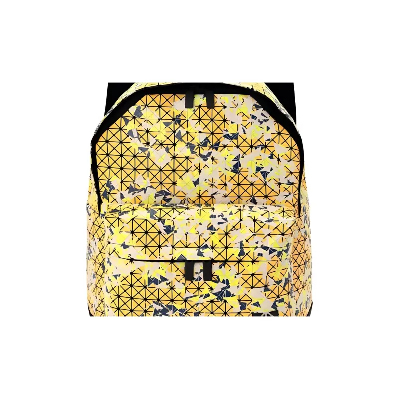 ISSEY MIYAKE Daypack Polyurethane Patchwork With Cow Leather Backpack Regular Unisex Bright Yellow-1