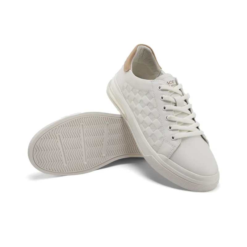 HLA Drawstring Lace Up Letter Print Wear Resistant Sole Breathable Round Tip Casual Shoes-1