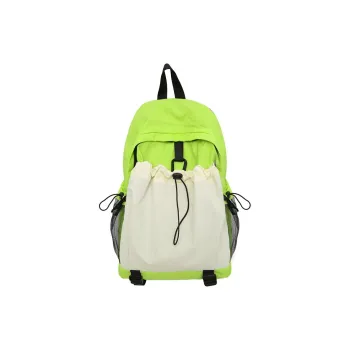 LUVISTRUE Nylon Backpack Regular Unisex Neon Green/Red/Brown/Red/Light Gray/Black