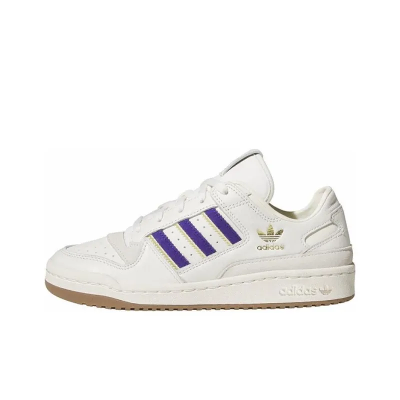 Adidas Forum Low Cl Cloud White Collegiate Purple Cream White Women's-0