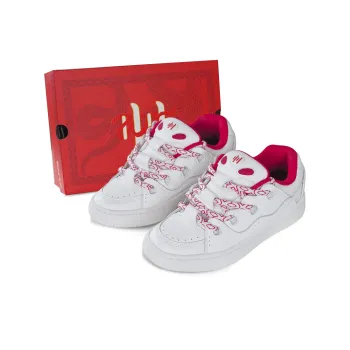 Ollieskate Wear resistant And Lightweight Low Top Skateboard Shoes Unisex White Red