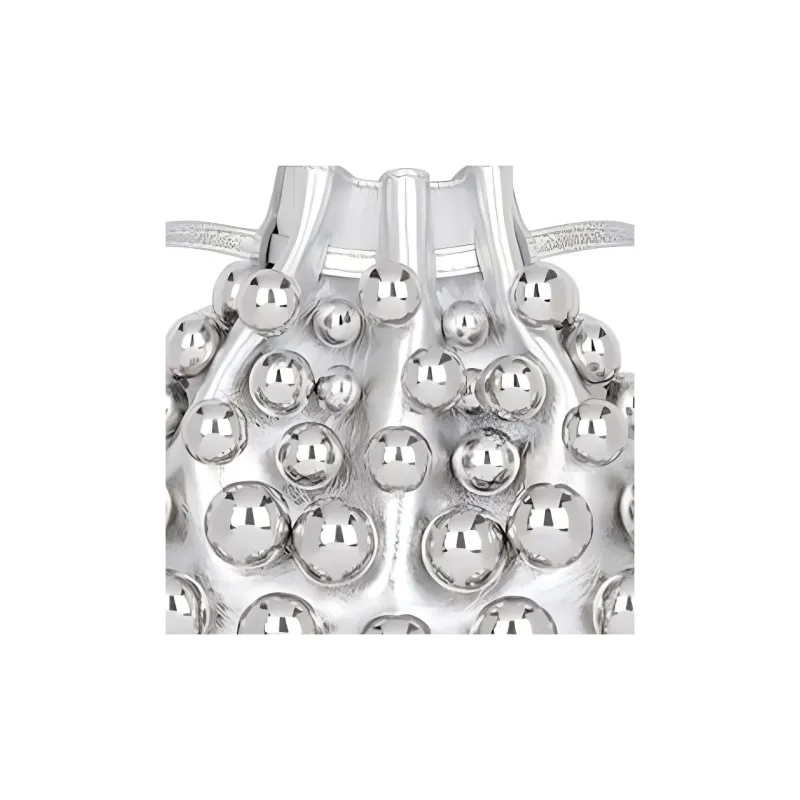 Givenchy Lambskin Handbag, Shoulder Bag Mini Women's Light Silver-4