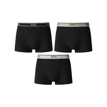 GXG Boxer Shorts Men's 3 Pack Black