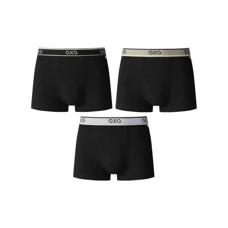GXG Boxer Shorts Men's 3 Pack Black-0