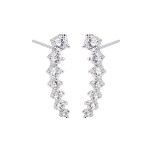 PHOENIXSILY 999 Fine Silver Stud Earrings Women's