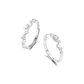 NVBBK 999 Fine Silver Rings Women's
