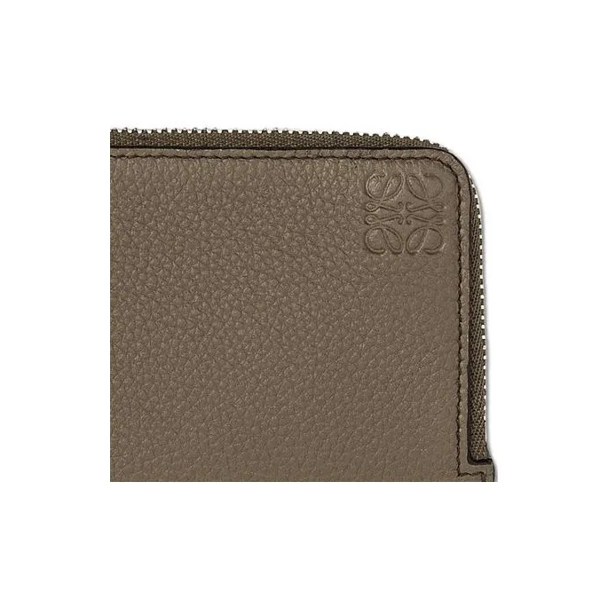 LOEWE Grained Calfskin Coin Purse Card Holder Men's Sand-3