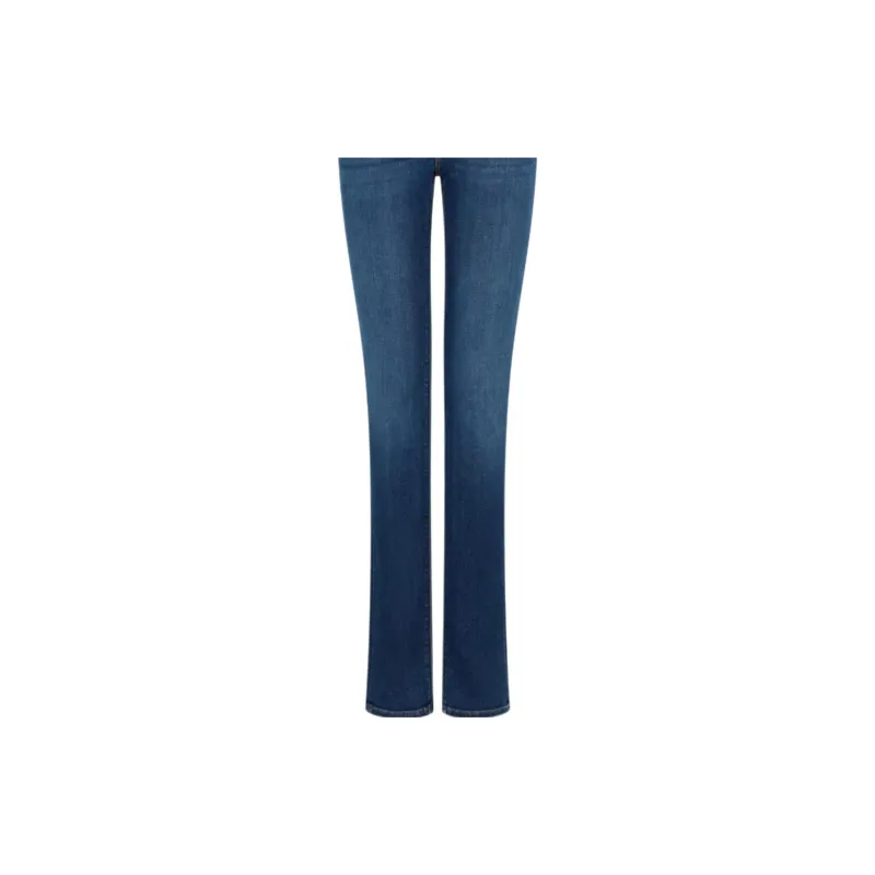 EMPORIO ARMANI Asv J18 High-waisted Skinny-leg Jeans In A Worn-look Organic Stretch Denim-2
