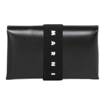 MARNI Polyurethane With Polyester Wallet Men's Black