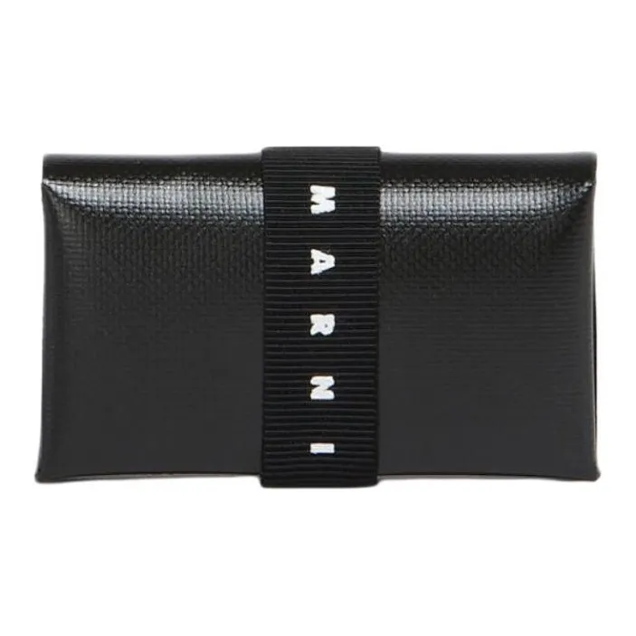 MARNI Polyurethane With Polyester Wallet Men's Black-0