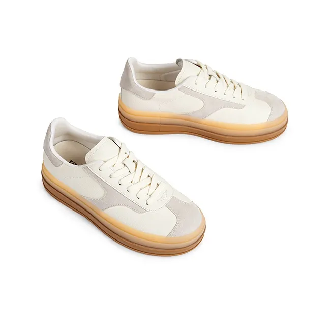 TOOMANYSHOES Creamy Custard Low-Top Skateboard Shoes Women's-7