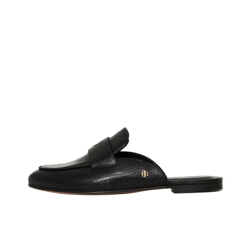 Anine Bing Closed Toe Slippers Women's Black-0