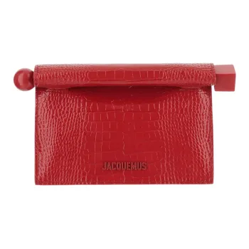 Jacquemus Leather Clutch Women's Red