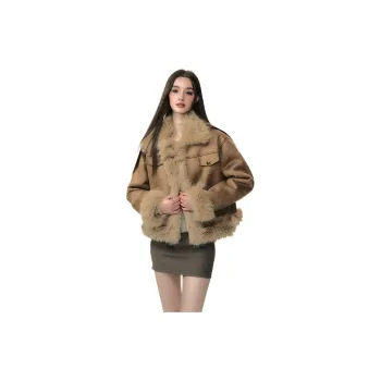 Li Zixian Velvet feel Coat Women's Coffee