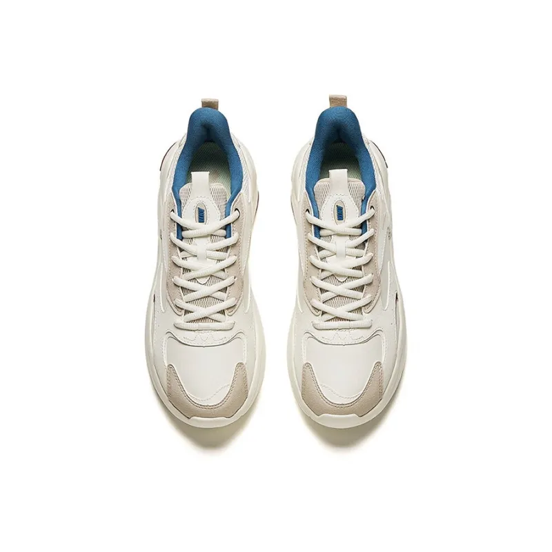 Anta Gravitation Cushioning, Abrasion Resistant, Height Increasing Low Top Chunky Sneakers Men's White-2