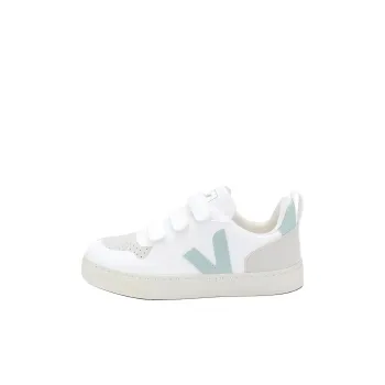 VEJA V-10 Low-Top Kids' Skateboarding Shoes White Green Kids'