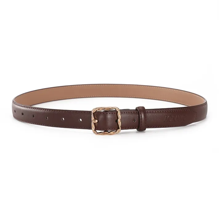 AOKANG Split Cow Leather Belts Women's Width 2.3CM-9