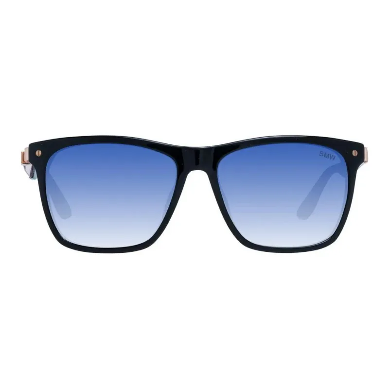 BMW Plastic Metal Square Sunglasses Unisex Black-2