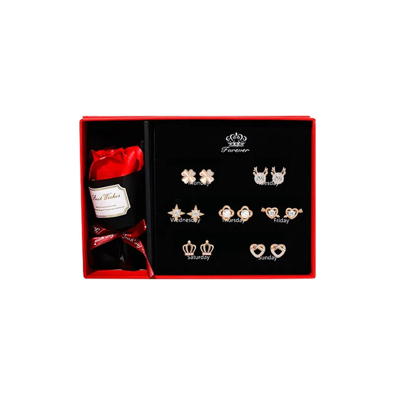 OWNCOOL S925 Sterling Silver Stud Earrings, Gift Box Set Women's-0