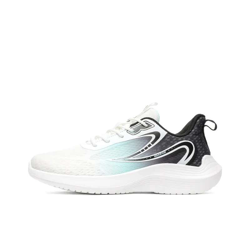 Warrior Lightweight Rebound Low Top Casual Training Long Distance Running Running Shoes Men's White Navy Blue-0