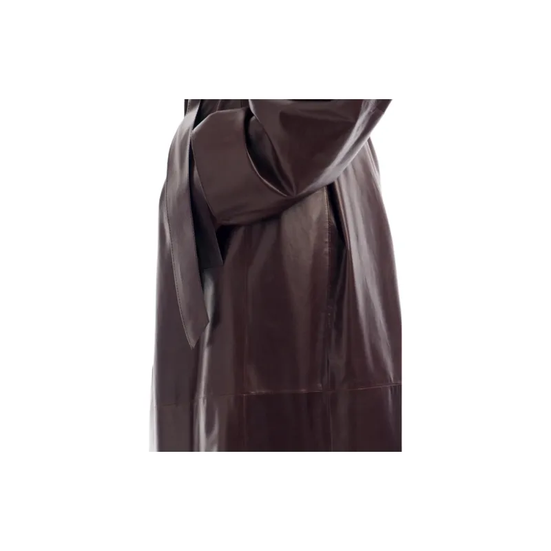 GIORGIO ARMANI Nappa Leather Trench Coat-6