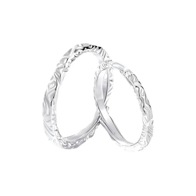ZHOUBAIFU 999 Fine Silver Rings Unisex-0