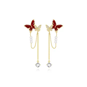 MCK 925 Silver Needles Earrings Women's