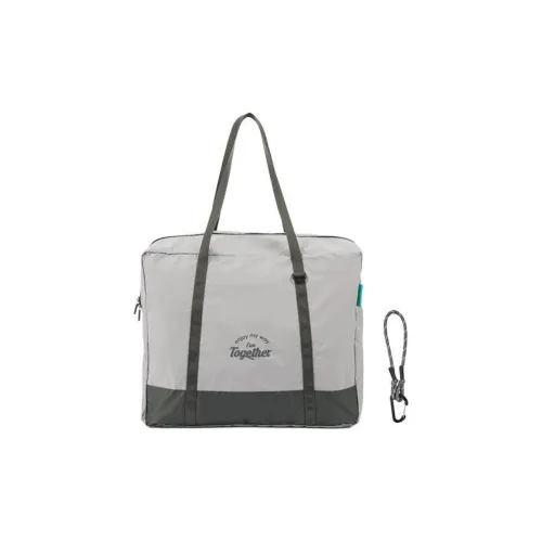 M Square Nylon Handbag, Shoulder Bag, Travel Bag Unisex Gray