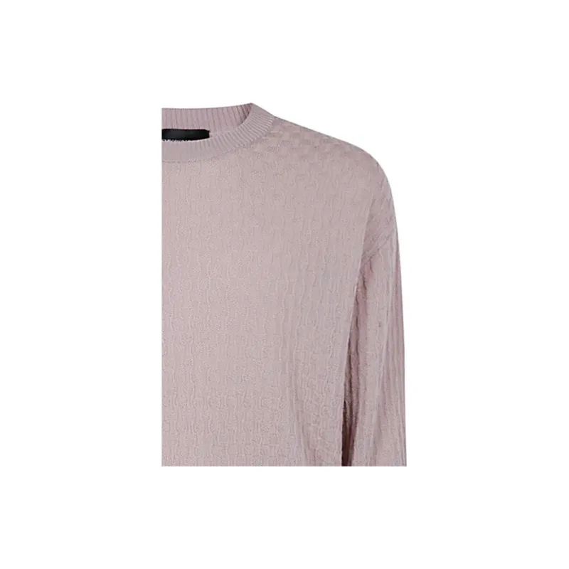 EMPORIO ARMANI Drop Shoulder 3D Knitted Jumper-3
