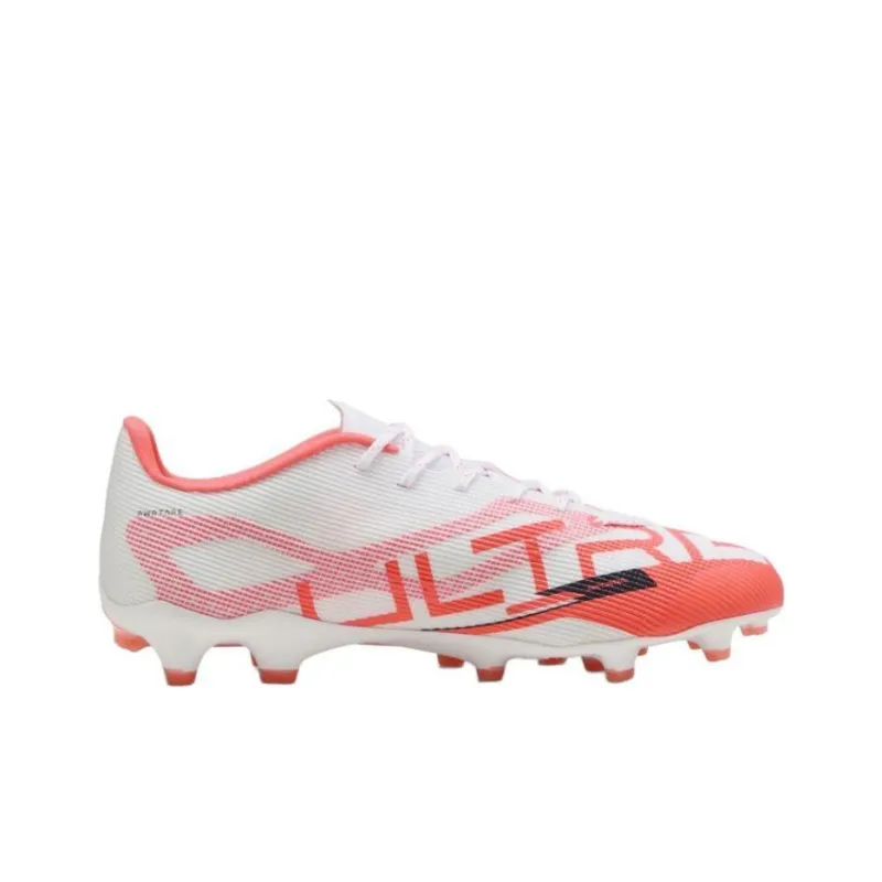 PUMA Ultra 5 Pro Anti Slip Wear Resistant Soccer Shoes Unisex White Orange-1