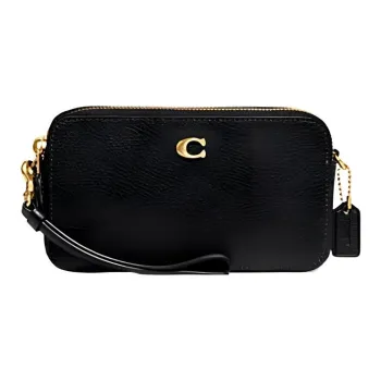 COACH Kira Pebbled Leather Shoulder Bag, Crossbody Bag Women's Black