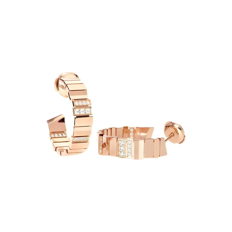 DIOR 18K Gold Earrings Unisex Rose-1