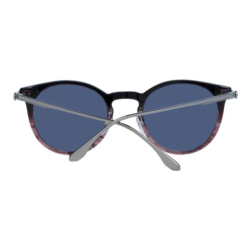 BMW Plastic Round Sunglasses Men's Black-1